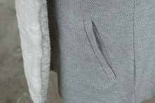 Load image into Gallery viewer, Anthropologie Saturday Sunday Gray Faux Fur Open Front Cardigan Small
