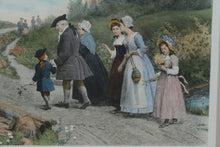 Load image into Gallery viewer, Sunday Morning in Sleepy Hollow by Jennie Brownscombe (After Etching by James S. King) – 43&quot; x 33.5&quot;
