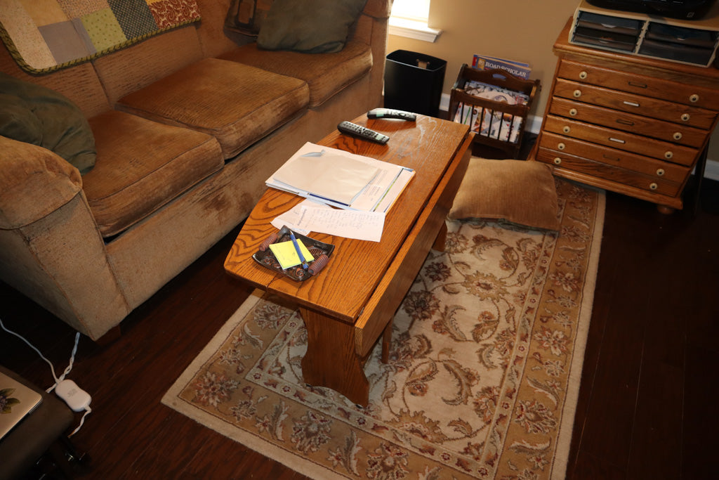 Slender Oak Drop-Leaf Coffee Table – Classic Mission Style