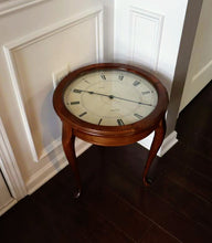 Load image into Gallery viewer, Traditional Cherry Clock Side Table
