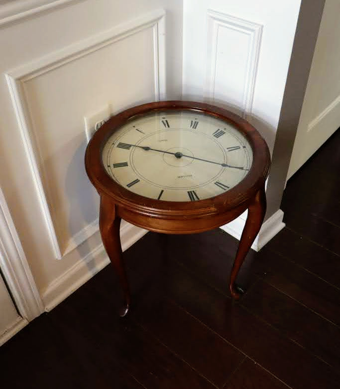 Traditional Cherry Clock Side Table