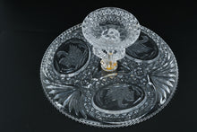Load image into Gallery viewer, Hofbauer Byrdes Collection Cut Crystal Swan Pedestal Cake Plate • 12" Round x 5.5" Tall • Vintage German Crystal
