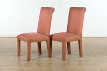 Load image into Gallery viewer, 42&quot; Round Glass Top Dining Set with Swan Base and 4 Parsons Chairs
