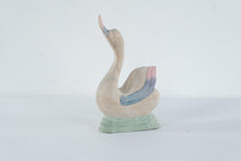 Load image into Gallery viewer, Vintage Carved Wood Swan Sculpture Pastel Folk Art 14 Inch
