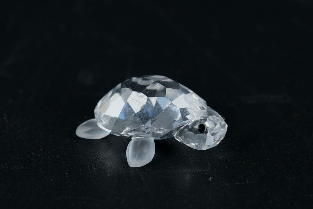 Swarovski Crystal Turtle Figurine – Authentic Miniature with Swan Logo