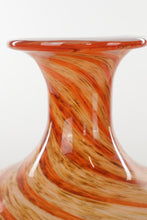 Load image into Gallery viewer, Swirled Orange Blown Glass Vase
