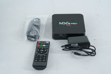 Load image into Gallery viewer, MXQ Pro 4K Android TV Box – New in Box, Unused – Quad-Core 64-Bit CPU, H.265 HEVC, Wi-Fi, HDMI, Remote Included
