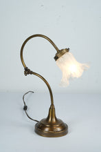 Load image into Gallery viewer, Brass Adjustable Gooseneck Table Lamp
