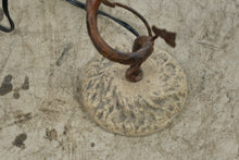 Load image into Gallery viewer, Rustic Amber Shade Table Lamp with Metal Vine Base and Leaf Accents
