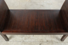 Load image into Gallery viewer, Dark Wood Sleigh End Bench
