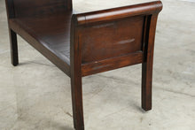Load image into Gallery viewer, Dark Wood Sleigh End Bench
