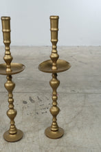 Load image into Gallery viewer, Pair Tall Brass Floor Candlesticks 40 Inch Church Altar Candle Holders
