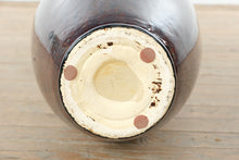 Load image into Gallery viewer, Studio Pottery Floor Vase Double Handle Brown Drip Glaze 41 Inch Signed
