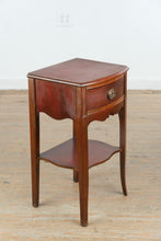 Load image into Gallery viewer, Vintage Mahogany Tall Nightstand with Drawer and Lower Shelf
