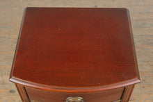 Load image into Gallery viewer, Vintage Mahogany Tall Nightstand with Drawer and Lower Shelf
