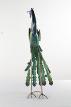 Load image into Gallery viewer, Tall Metal Peacock
