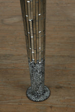 Load image into Gallery viewer, Tall Mosaic Glass Floor Vase with Silver Glitter Branches

