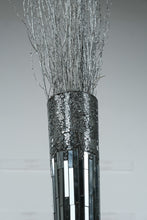 Load image into Gallery viewer, Tall Mosaic Glass Floor Vase with Silver Glitter Branches
