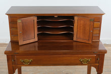 Load image into Gallery viewer, Pennsylvania House Solid Cherry Tambour Secretary Desk with Flip Top Writing Surface
