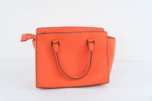 Load image into Gallery viewer, Michael Kors Selma Orange Saffiano Leather Satchel Shoulder Bag
