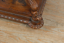 Load image into Gallery viewer, Sanford Furniture Mahogany Tassel Table with Leather Inlay Top
