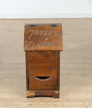 Load image into Gallery viewer, Rustic Wood “Taters &amp; Onyuns” Kitchen Bin – Primitive Farmhouse Storage
