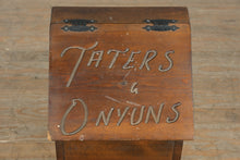 Load image into Gallery viewer, Rustic Wood “Taters &amp; Onyuns” Kitchen Bin – Primitive Farmhouse Storage

