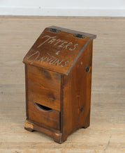 Load image into Gallery viewer, Rustic Wood “Taters &amp; Onyuns” Kitchen Bin – Primitive Farmhouse Storage
