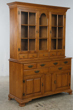 Load image into Gallery viewer, Vintage Taylor-Jamestown Solid Maple China Cabinet and Buffet Hutch
