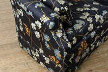 Load image into Gallery viewer, Taylor-King Navy Floral Upholstered Three Cushion Sofa
