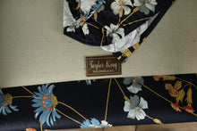 Load image into Gallery viewer, Taylor-King Navy Floral Upholstered Three Cushion Sofa
