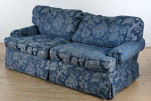 Load image into Gallery viewer, Taylor King Custom Upholstered Sofa – Blue Floral Pattern
