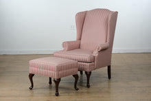 Load image into Gallery viewer, Blush Rose Wingback Chair &amp; Ottoman by Taylorsville Furniture
