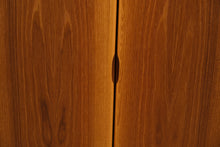 Load image into Gallery viewer, Teak Wall Unit Display Cabinet with Glass Doors and Media Bay
