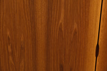 Load image into Gallery viewer, Teak Wall Unit Display Cabinet with Glass Doors and Media Bay

