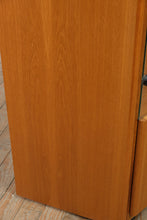 Load image into Gallery viewer, Teak Wall Unit Display Cabinet with Glass Doors and Media Bay
