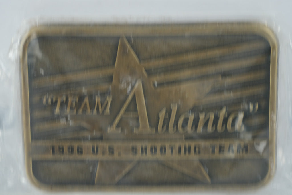 1996 “Team Atlanta” U.S. Shooting Team Belt Buckle – Atlanta Olympic Games Commemorative (NOS)
