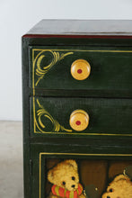Load image into Gallery viewer, One-of-a-Kind Hand-Painted Teddy Bear Folk Art Cabinet
