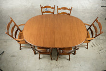 Load image into Gallery viewer, Tell City Solid Maple Dining Table and 6 Chair Set with Leaf

