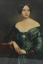 Load image into Gallery viewer, Windsor Art The Artist Sister Framed Portrait Print Victorian Style Woman 26x32
