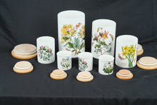 Load image into Gallery viewer, Portmeirion Botanic Garden 7 Piece Canister Set Wood Lids Made in England
