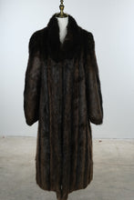 Load image into Gallery viewer, The Evans Collection Vintage Dark Brown Mink Fur Full Length Coat Womens
