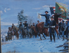 Load image into Gallery viewer, Framed Civil War Print “The Fighting 69th, NYSV” by Mort Künstler (1998) – 24.5” x 21”

