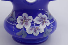 Load image into Gallery viewer, Fenton Cobalt Blue Hand Painted Basket Glass Legacy Collection 8.25 Inch
