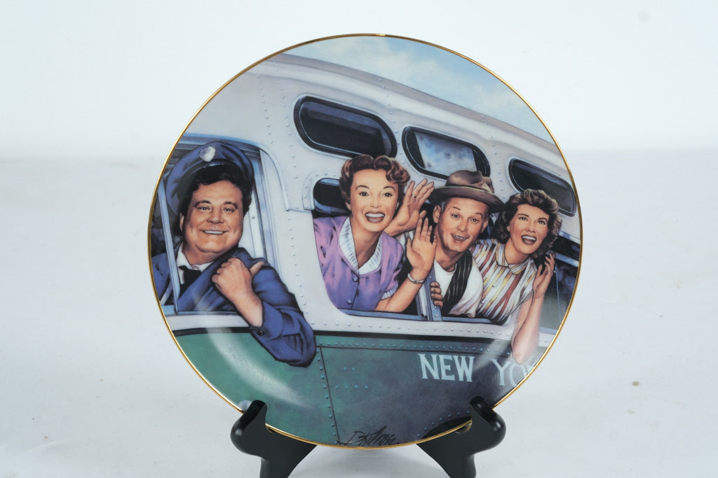 The Honeymooners “The Honeymoon Express” Collector Plate – 8th Issue, 1987 Hamilton Collection – COA