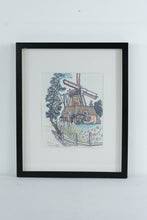 Load image into Gallery viewer, Alex McAdam The Mill 1987 Framed Art Print Pottery Barn Frame
