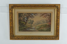 Load image into Gallery viewer, Antique-Style Framed Landscape Watercolor Ornate Gilt Frame 30.5 x 23
