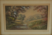 Load image into Gallery viewer, Antique-Style Framed Landscape Watercolor Ornate Gilt Frame 30.5 x 23
