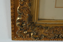 Load image into Gallery viewer, Antique-Style Framed Landscape Watercolor Ornate Gilt Frame 30.5 x 23
