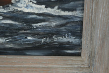 Load image into Gallery viewer, Sailboat Seascape Painting Framed Nautical Art FL Smith Signed
